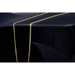 Glänzende Panzerkette aus edlem 14 karätigem Gold (585er/14K Gelbgold) in ca. 70cm Länge