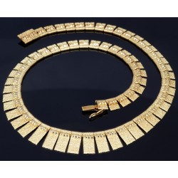 Prunkvolles, glänzendes Collier für Damen aus hochwertigem 585 14K Gold (Länge ca. 40 cm)