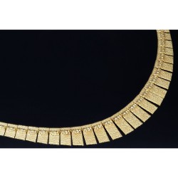 Prunkvolles, glänzendes Collier für Damen aus hochwertigem 585 14K Gold (Länge ca. 40 cm)