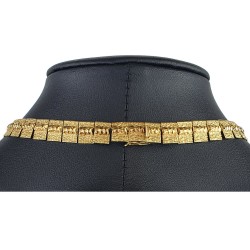 Prunkvolles, glänzendes Collier für Damen aus hochwertigem 585 14K Gold (Länge ca. 40 cm)