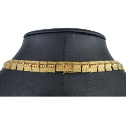 Prunkvolles, glänzendes Collier für Damen aus hochwertigem 585 14K Gold (Länge ca. 40 cm)