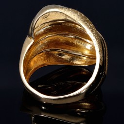 Ring für Damen mit außergewöhnlichem Design aus hochwertigem 585 14K Gelbgold (Ringgröße ca. 56)