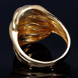 Ring für Damen mit außergewöhnlichem Design aus hochwertigem 585 14K Gelbgold (Ringgröße ca. 56)