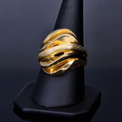 Ring für Damen mit außergewöhnlichem Design aus hochwertigem 585 14K Gelbgold (Ringgröße ca. 56)