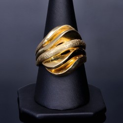 Ring für Damen mit außergewöhnlichem Design aus hochwertigem 585 14K Gelbgold (Ringgröße ca. 56)