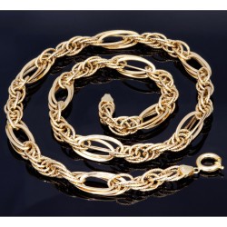 Modische Halskette für Damen aus edlem 14K 585 Gelbgold mit filigranem Design (ca. 19,3g)