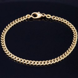 Massives Panzerarmband in edlem 585 14k Gold in 4mm Stärke, ca. 20cm Länge, (ca. 10,7g)