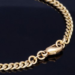 Massives Panzerarmband in edlem 585 14k Gold in 4mm Stärke, ca. 20cm Länge, (ca. 10,7g)