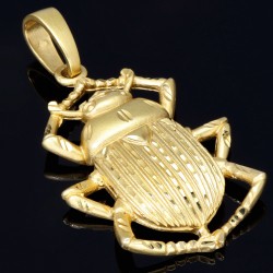 Käfer-Anhänger mit feinen, filigranen Details - Maikäfer, Junikäfer aus 14K 585 Gold
