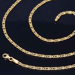 Edle Goldkette mit figranem Design aus hochwertigem 585 (14k) Gold in ca. 60cm Länge