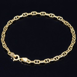 Stilvolles Stäbchen-Ankerarmband  aus hochwertigem 14K 585er Gold (ca. 19 cm Länge)