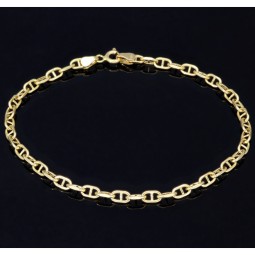 Stilvolles Stäbchen-Ankerarmband  aus hochwertigem 14K 585er Gold (ca. 19 cm Länge)