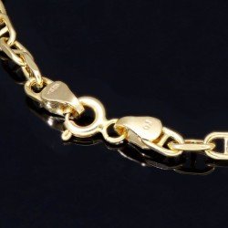 Stilvolles Stäbchen-Ankerarmband  aus hochwertigem 14K 585er Gold (ca. 19 cm Länge)