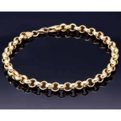 Stilvolles Rundankerarmband aus hochwertigem 14K 585er Gold (ca. 20,5 cm Länge)