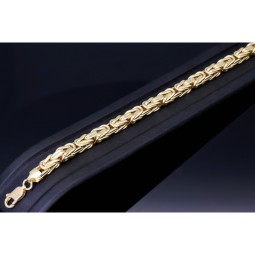 Königsarmband aus edlem 585er 14k Gelbgold, ca. 5,5mm breit, 22cm lang