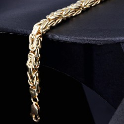 Königsarmband aus edlem 585er 14k Gelbgold, ca. 5,5mm breit, 22cm lang