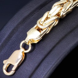 Königsarmband aus edlem 585er 14k Gelbgold, ca. 5,5mm breit, 22cm lang