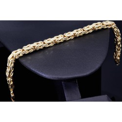 Königsarmband aus edlem 585er 14k Gelbgold, ca. 5,5mm breit, 22cm lang