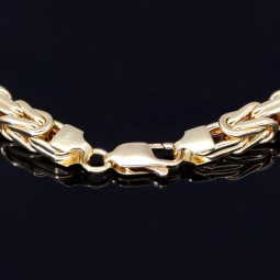 Königsarmband aus edlem 585er 14k Gelbgold, ca. 5,5mm breit, 22cm lang