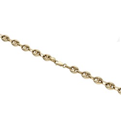 Bohnenkette aus 585er (14 Karat) Gelbgold (ca. 56 cm; 17,5g)