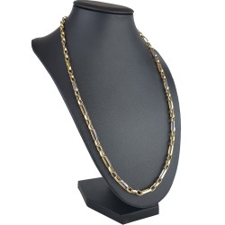 Exquisite und hochwertig produzierte Ankerkette aus glänzendem Bicolor 585 / 14K Gelb- und Weißgold für Herren und Damen (ca. 57 cm Länge)