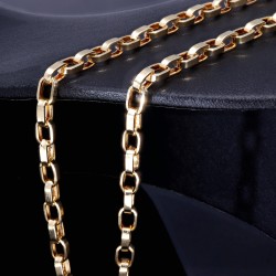 Exquisite, kurzgliedrige Ankerkette aus hochwertigem 585 / 14K Gold , ca. 55 cm Länge 4,5mm