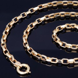 Exquisite, kurzgliedrige Ankerkette aus hochwertigem 585 / 14K Gold , ca. 55 cm Länge 4,5mm