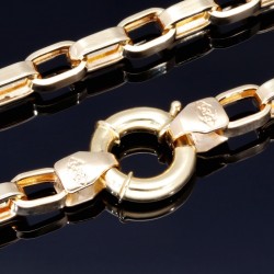Exquisite, kurzgliedrige Ankerkette aus hochwertigem 585 / 14K Gold , ca. 55 cm Länge 4,5mm