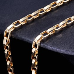 Exquisite, kurzgliedrige Ankerkette aus hochwertigem 585 / 14K Gold , ca. 55 cm Länge 4,5mm