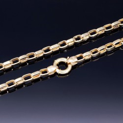 Exquisite, kurzgliedrige Ankerkette aus hochwertigem 585 / 14K Gold , ca. 55 cm Länge 4,5mm
