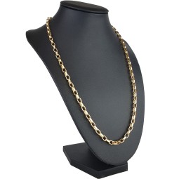 Exquisite, kurzgliedrige Ankerkette aus hochwertigem 585 / 14K Gold , ca. 55 cm Länge 4,5mm