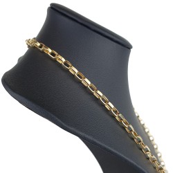 Exquisite, kurzgliedrige Ankerkette aus hochwertigem 585 / 14K Gold , ca. 55 cm Länge 4,5mm