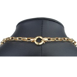 Exquisite, kurzgliedrige Ankerkette aus hochwertigem 585 / 14K Gold , ca. 55 cm Länge 4,5mm