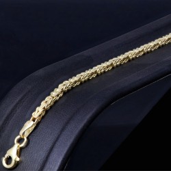 Exquisites Königsarmband in Gelbgold (585er 14k), 2mm breit, ca. 21 cm lang