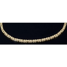Exquisites Königsarmband in Gelbgold (585er 14k), 2mm breit, ca. 21 cm lang
