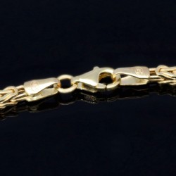 Exquisites Königsarmband in Gelbgold (585er 14k), 2mm breit, ca. 21 cm lang