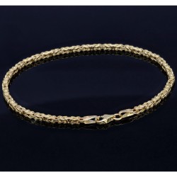 Exquisites Königsarmband in Gelbgold (585er 14k), 2mm breit, ca. 21 cm lang