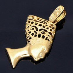 Hübscher Nofretete - Goldanhänger aus wertvollem 585er / 14K Gold