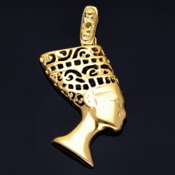 Hübscher Nofretete - Goldanhänger aus wertvollem 585er / 14K Gold