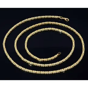Königskette aus glänzendem 14k (585) Gold in ca. 70 cm Länge (Breite: ca. 2mm)