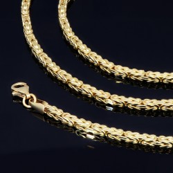 Königskette aus glänzendem 14k (585) Gold in ca. 70 cm Länge (Breite: ca. 2mm)