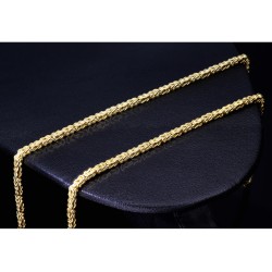 Königskette aus glänzendem 14k (585) Gold in ca. 70 cm Länge (Breite: ca. 2mm)