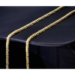 Königskette aus glänzendem 14k (585) Gold in ca. 70 cm Länge (Breite: ca. 2mm)