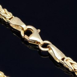 Königskette aus glänzendem 14k (585) Gold in ca. 70 cm Länge (Breite: ca. 2mm)