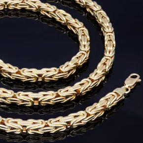 Exquisite XL-Königskette aus funkelndem 585er Gold (14 K) (ca. 33,6g, 60cm, 5mm)
