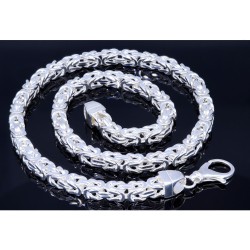 MEGA Breite, massive, diamantierte Königskette aus hochwertigem 925 Sterling-Silber (ca. 65cm Länge, 8mm Breite)