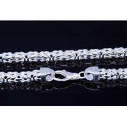 MEGA Breite, massive, diamantierte Königskette aus hochwertigem 925 Sterling-Silber (ca. 65cm Länge, 8mm Breite)