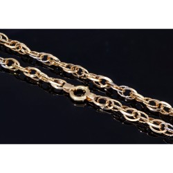 Modische Halskette für Damen aus edlem 14K 585 Gelbgold mit filigranem Design in ca. 49cm Länge (ca. 10g)