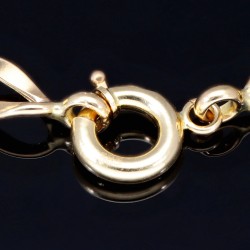 Stilvolle, hochwertiges Damen - Armband aus 585er (14k) Tricolor Gelbgold, Roségold und Weißgold ca. 20cm lang
