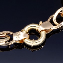 Schönes Bicolor Goldarmband für Damen aus edlem 585 14K Weißgold und Gelbgold (ca. 19 cm Länge)